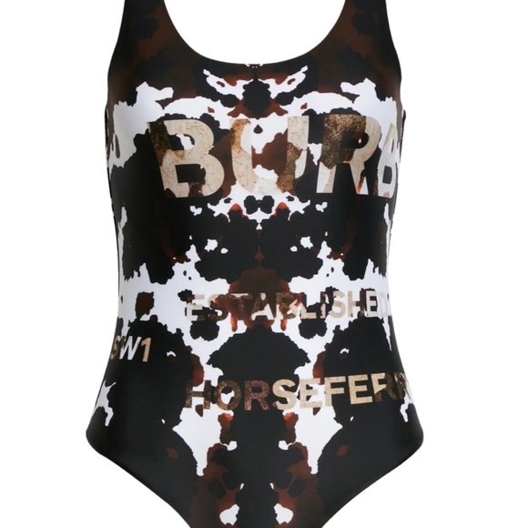 BURBERRY Multicolour Jolie Cow Print Swimsuit One-piece Bathing Suit - Picture 5 of 13